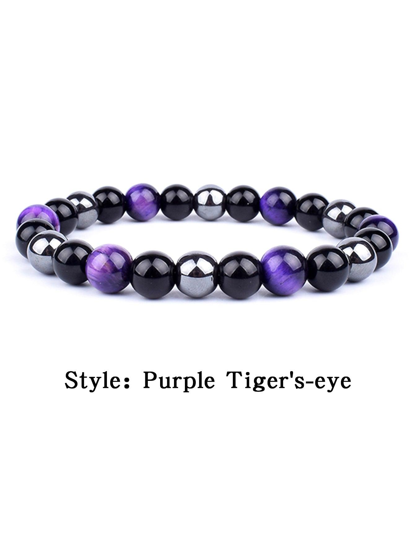 OAIITE Charm Bracelet: Turkish Evil Eye, Tiger Eye & Hematite Healing Jewelry - - accessories