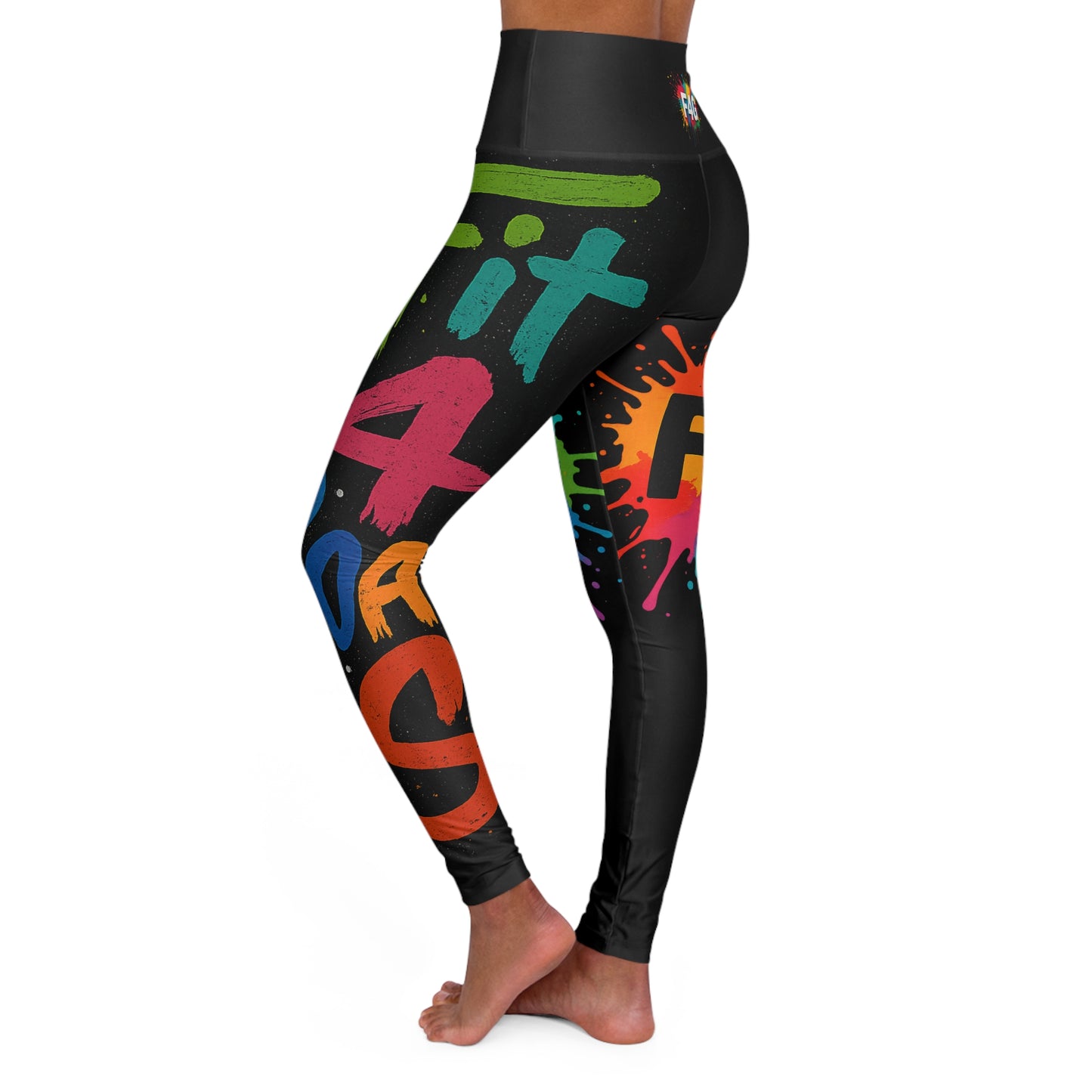 Vibrant High Waisted Yoga Leggings | Motivational Fitness Apparel - - Leggings
