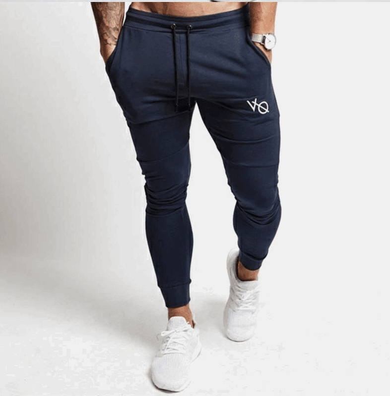 Spring and autumn men's fashion casual slim sports pants men's printed trousers - Blue - Men's Fashion - Men's Clothing - Shirts - Casual Shirts