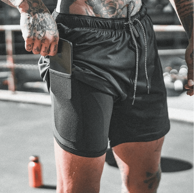 Pocket Compression Shorts - - menswear