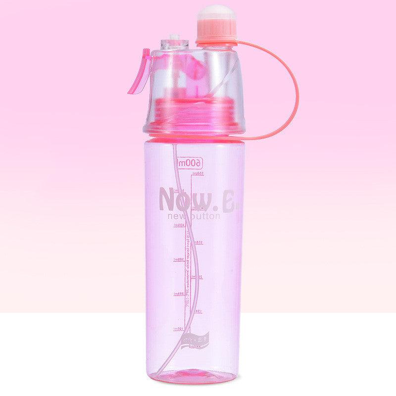Portable Outdoor Sports Mist Spray Cup - Pink - bottle
