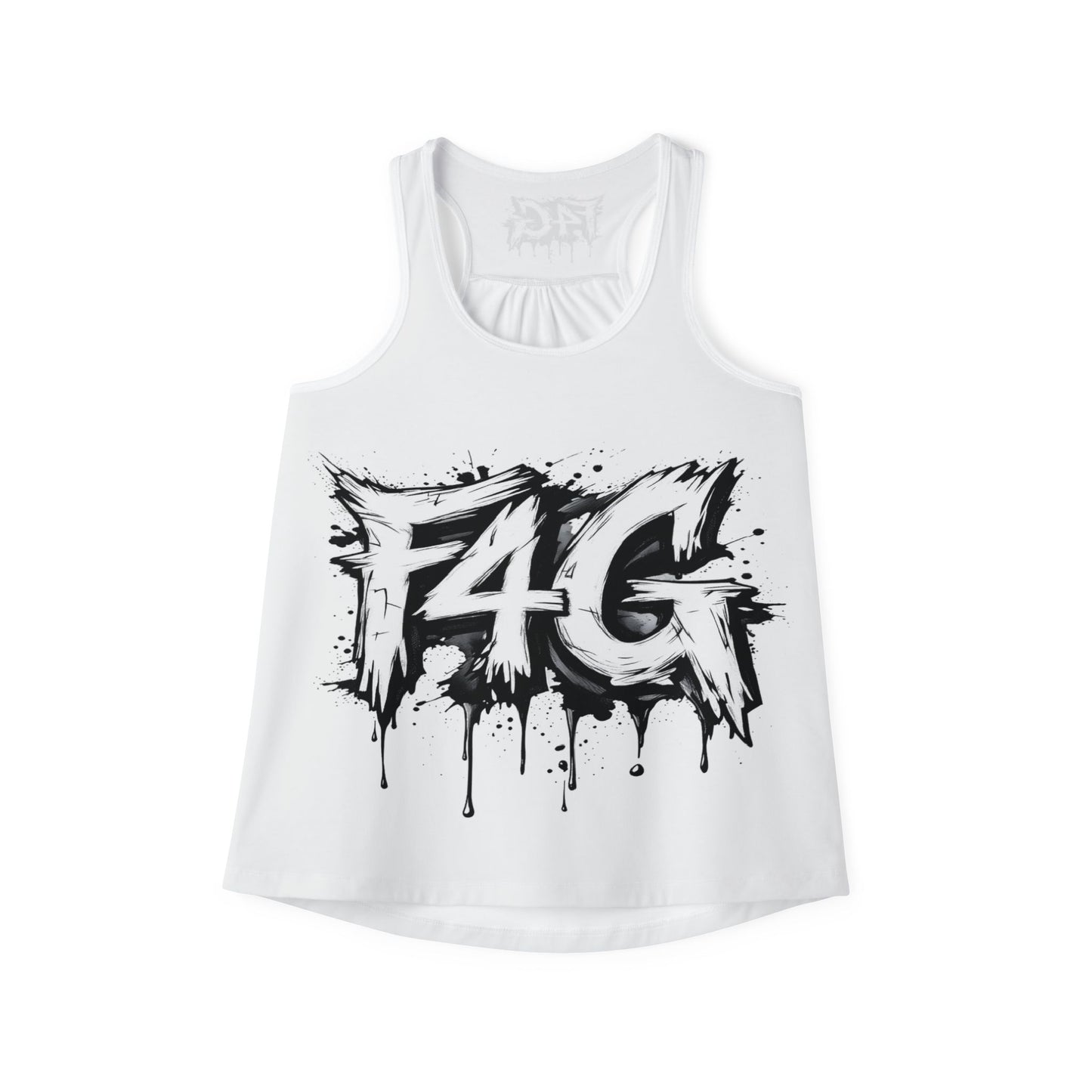 F4G Graphic Women's Tank Top - Stylish and Edgy Activewear - White - Tank Top