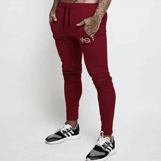 Spring and autumn men's fashion casual slim sports pants men's printed trousers - Red - Men's Fashion - Men's Clothing - Shirts - Casual Shirts