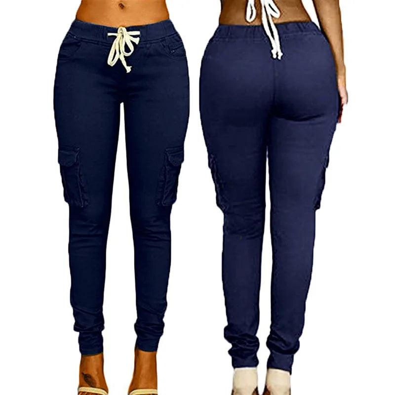 New Arrival Elegant Elastic Women Pants Oversize Drawstring Long Pencil Pants Skinny Office Lady Fashion Trousers 3XL 4XL - 8 - women's bottom
