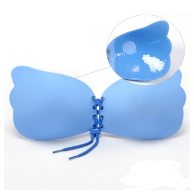 Large Size Strapless Bra Adhesive Sticky Push Up Bras For Women Rabbit Brassiere Lingerie Invisible Women Hot - Blue - lingerie