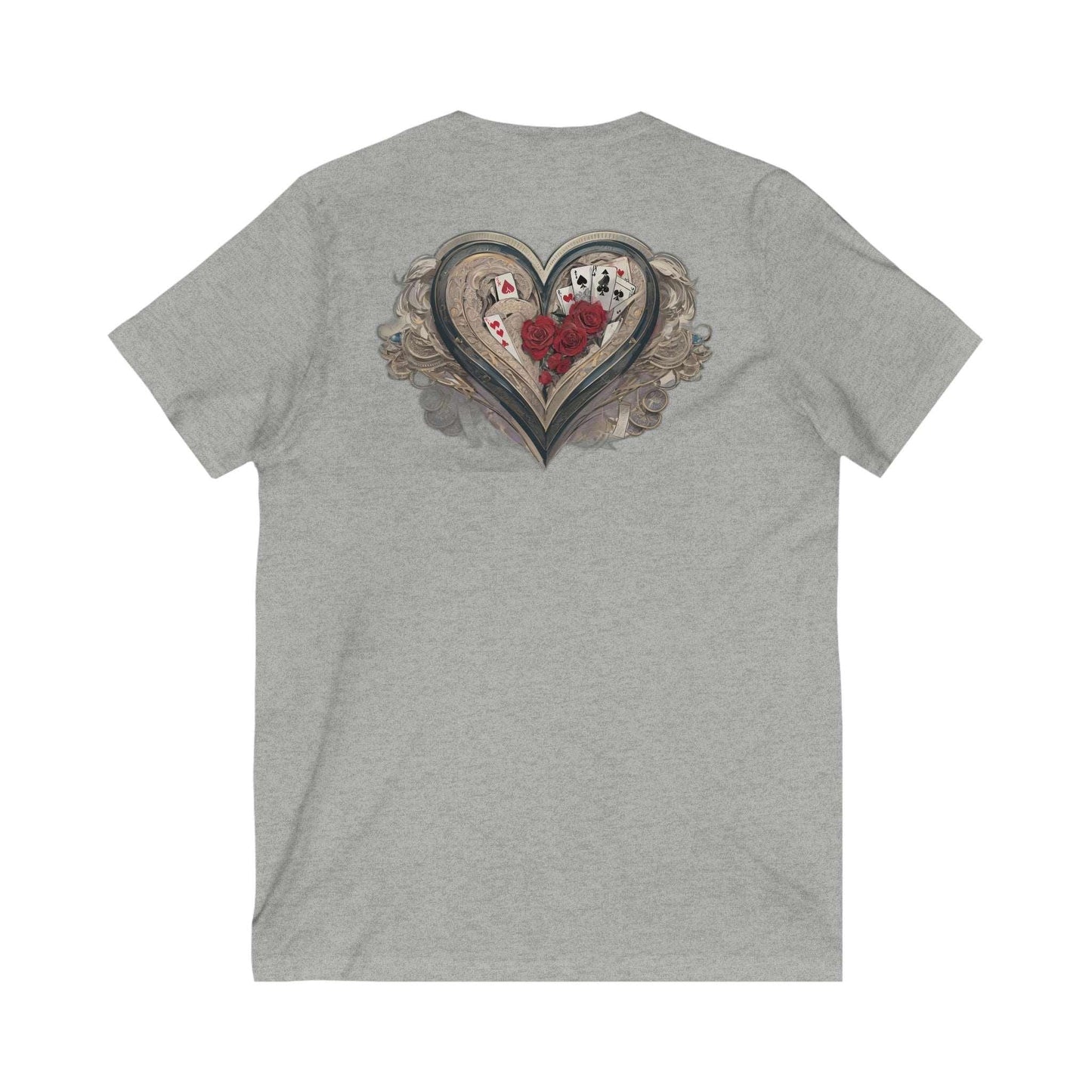 Unisex Jersey Short Sleeve V-Neck Tee - - V-neck