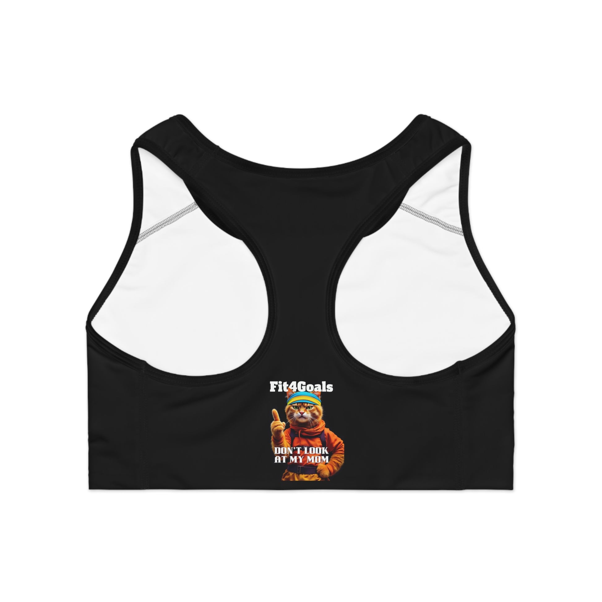 Motivational Cat Sports Bra – Fit4Goals Fitness Wear - - All Over Prints