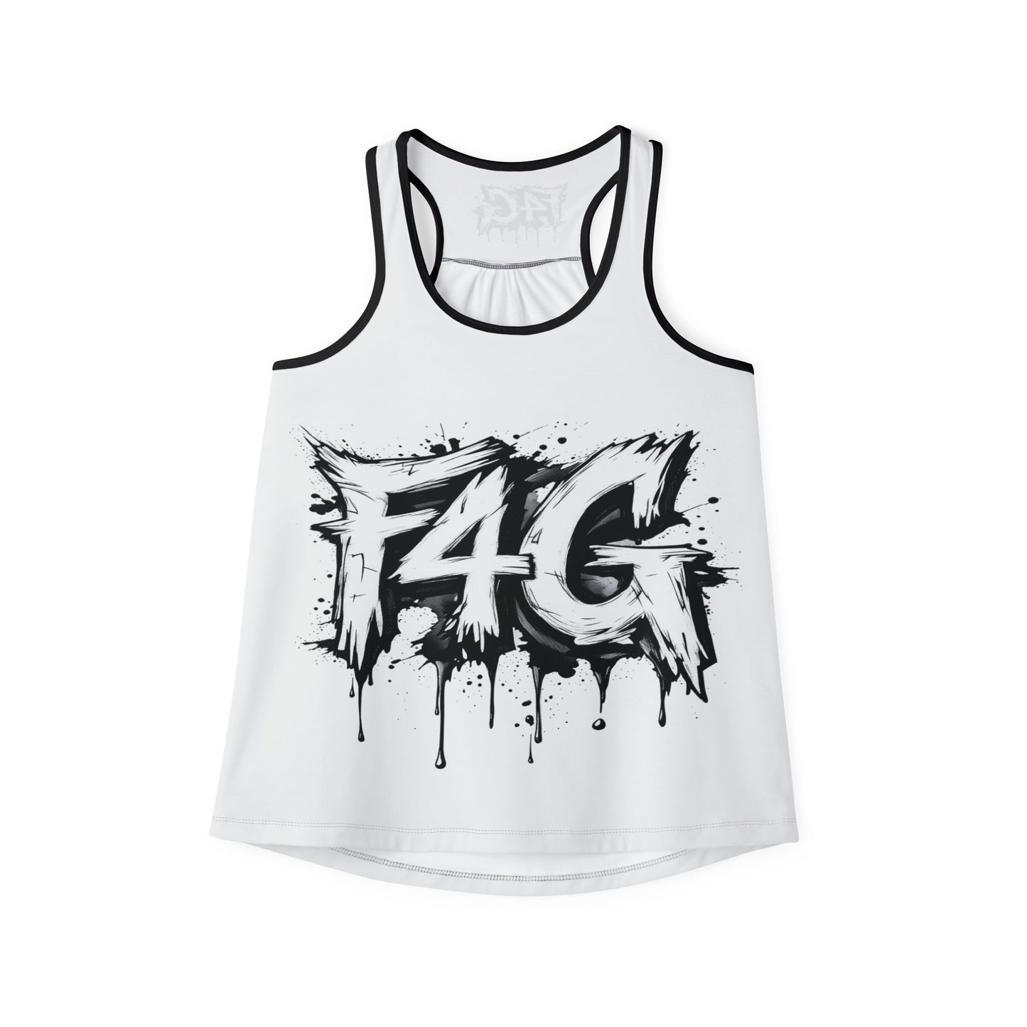 F4G Graphic Women's Tank Top - Stylish and Edgy Activewear - Black - Tank Top