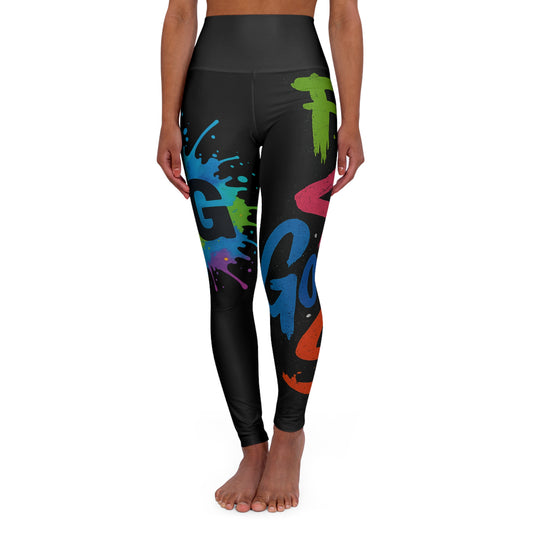 Vibrant High Waisted Yoga Leggings | Motivational Fitness Apparel - - Leggings