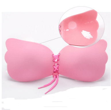 Large Size Strapless Bra Adhesive Sticky Push Up Bras For Women Rabbit Brassiere Lingerie Invisible Women Hot - Pink - lingerie