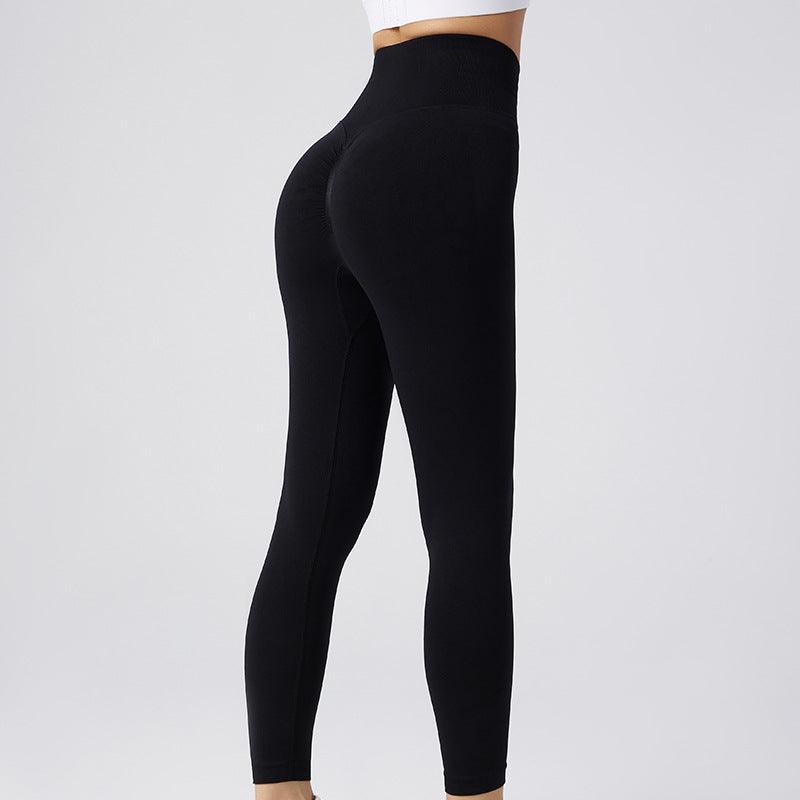 Seamless Leggings Yoga Pants Tummy Control Workout Running Yoga Leggings For Women - - leggins