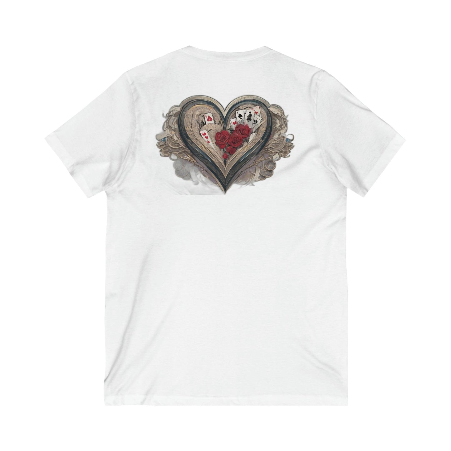 Unisex Jersey Short Sleeve V-Neck Tee - - V-neck