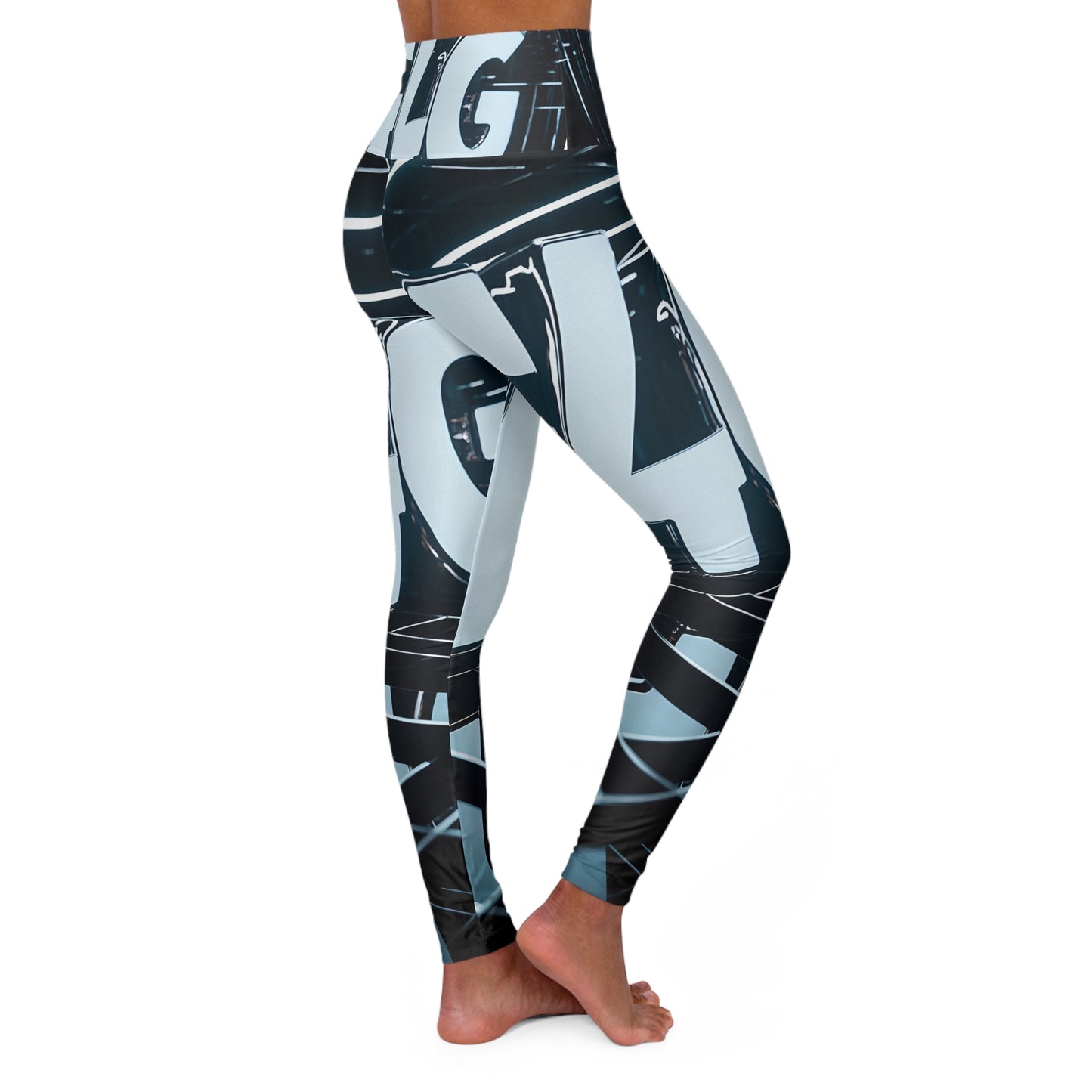 Graphic High Waisted Yoga Leggings for Active Lifestyle - - Activewear Leggings