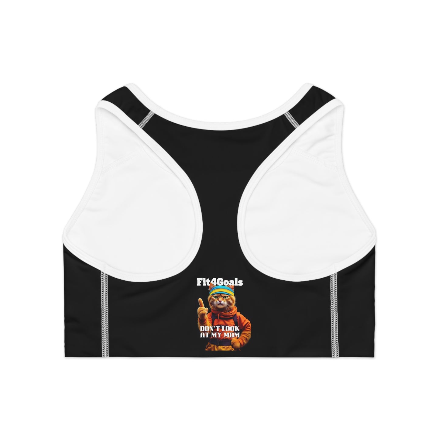 Motivational Cat Sports Bra – Fit4Goals Fitness Wear - - All Over Prints