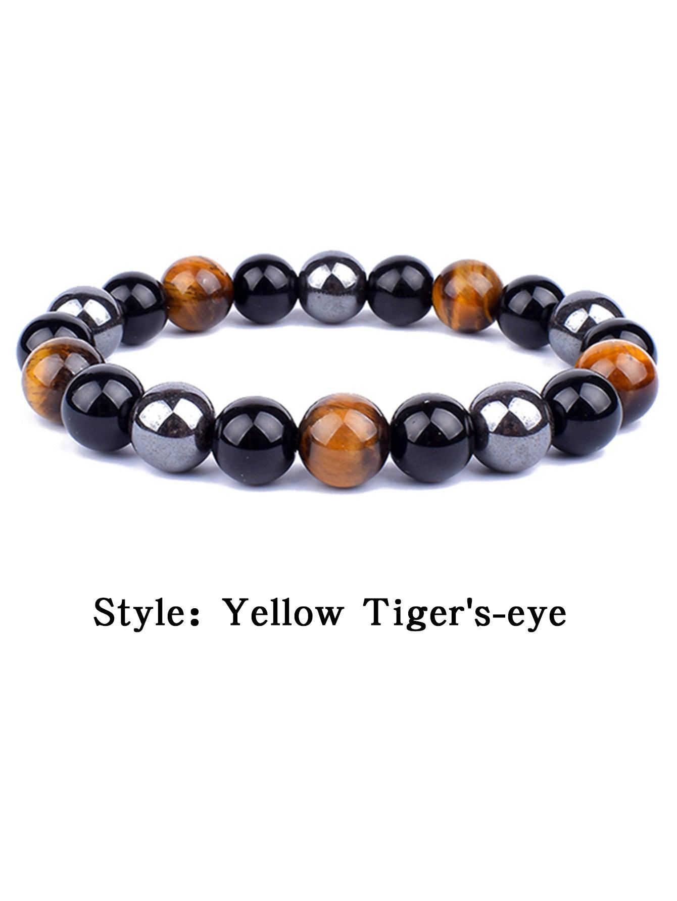 OAIITE Charm Bracelet: Turkish Evil Eye, Tiger Eye & Hematite Healing Jewelry - - accessories