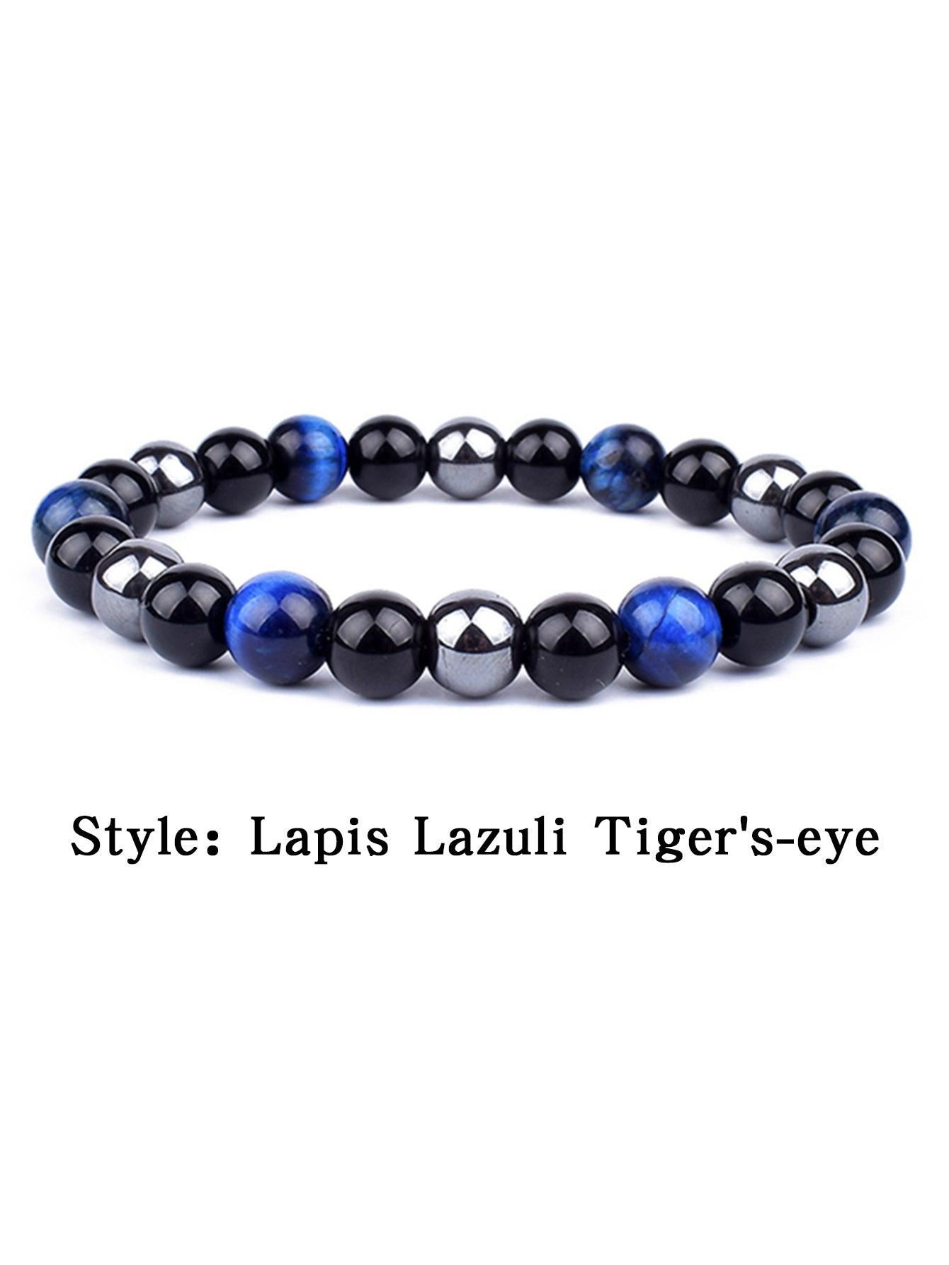 OAIITE Charm Bracelet: Turkish Evil Eye, Tiger Eye & Hematite Healing Jewelry - - accessories
