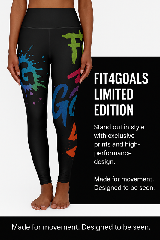 Vibrant High Waisted Yoga Leggings | Motivational Fitness Apparel - L - Leggings