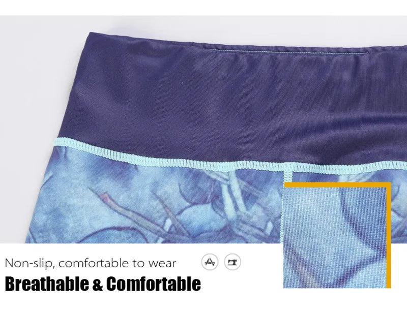 Fit4Goals™ High Waist Yoga Pants - Floral Push Up Leggings for Running - - Leggings