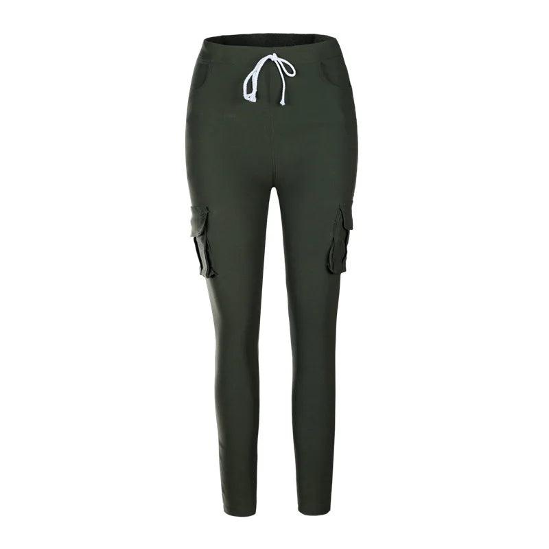 New Arrival Elegant Elastic Women Pants Oversize Drawstring Long Pencil Pants Skinny Office Lady Fashion Trousers 3XL 4XL - - women's bottom