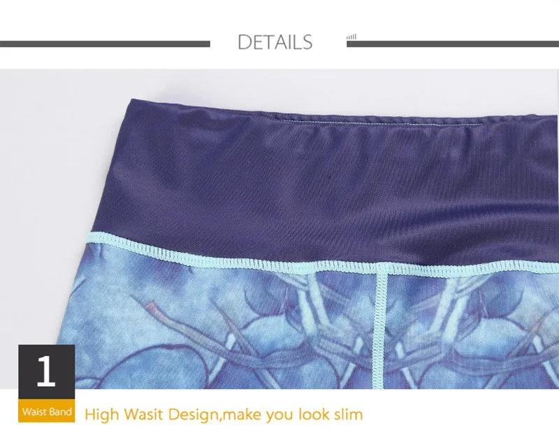 Fit4Goals™ High Waist Yoga Pants - Floral Push Up Leggings for Running - - Leggings