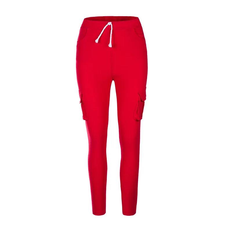 New Arrival Elegant Elastic Women Pants Oversize Drawstring Long Pencil Pants Skinny Office Lady Fashion Trousers 3XL 4XL - - women's bottom