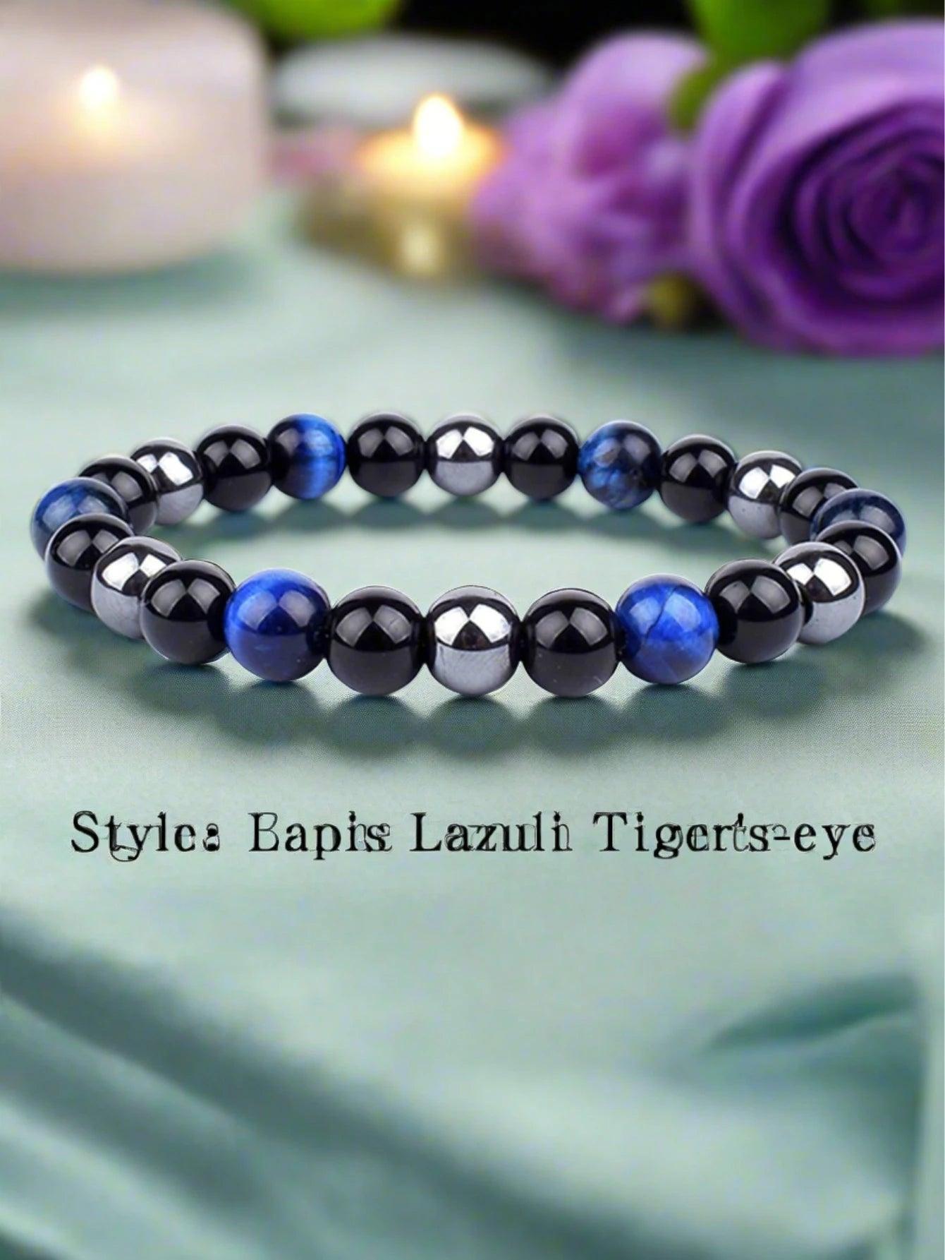OAIITE Charm Bracelet: Turkish Evil Eye, Tiger Eye & Hematite Healing Jewelry - G - accessories