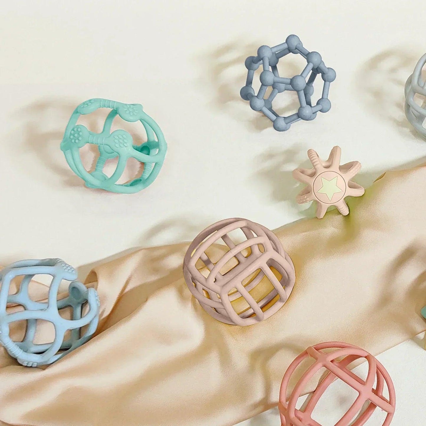 WOLIFE Baby Silicone Teether - Colorful, BPA-Free, Easy-Clean Chewing Toy - -