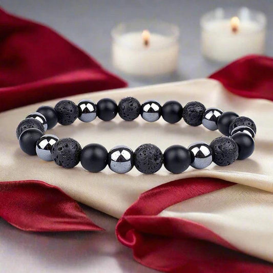 OAIITE Charm Bracelet: Turkish Evil Eye, Tiger Eye & Hematite Healing Jewelry - K - accessories