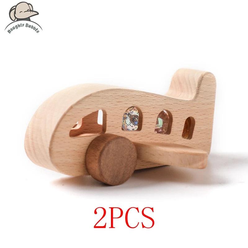 Montessori Wooden Train & Trolley - Educational Baby Toy with Numbers - Pinball Aircraft CHINA - baby toys