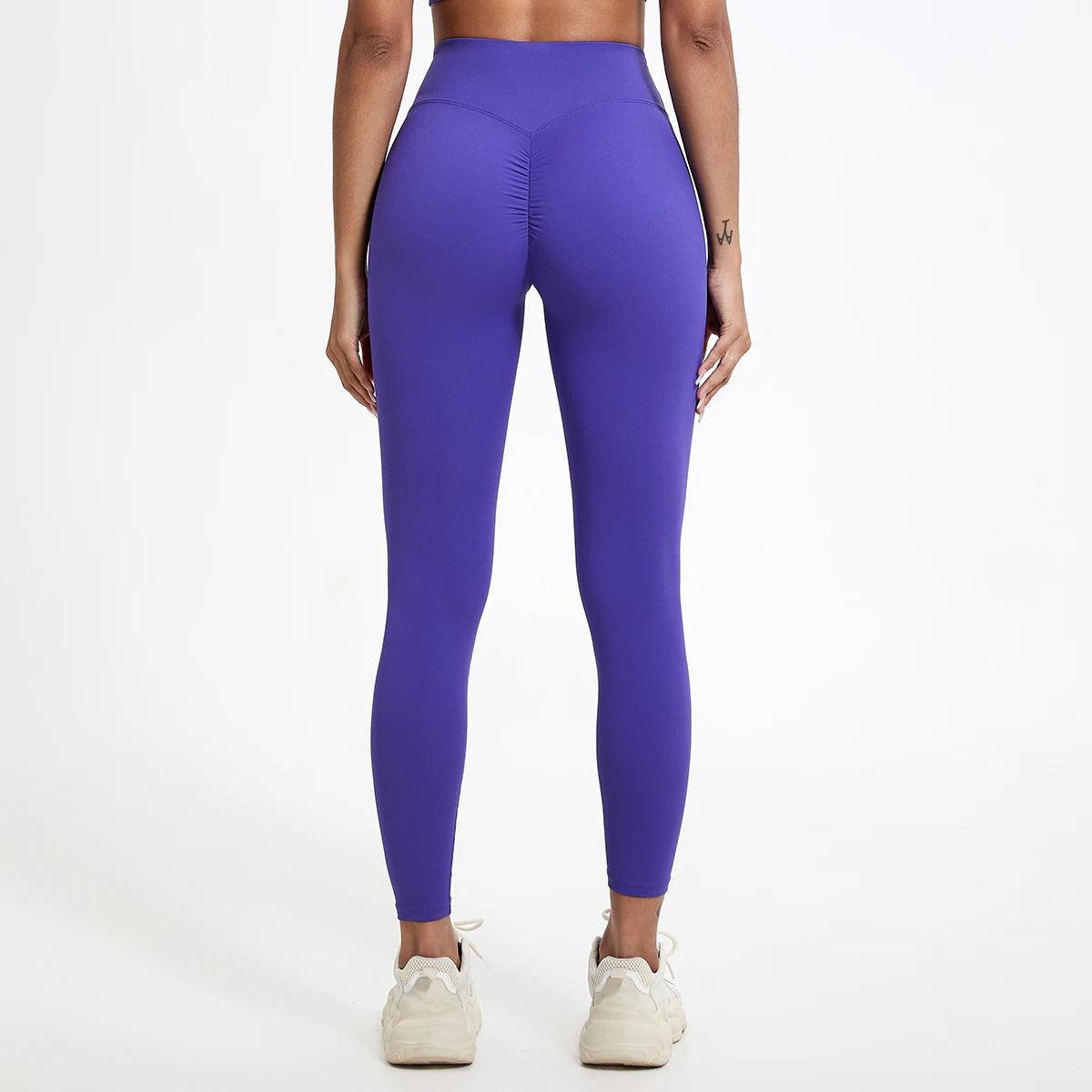 Push Up Booty High Waist Leggings - Women's Fitness & Yoga Tights - - leggings