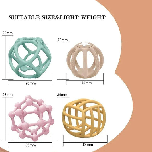 WOLIFE Baby Silicone Teether - Colorful, BPA-Free, Easy-Clean Chewing Toy - -