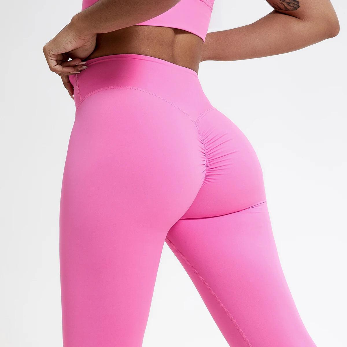Push Up Booty High Waist Leggings - Women's Fitness & Yoga Tights - - leggings