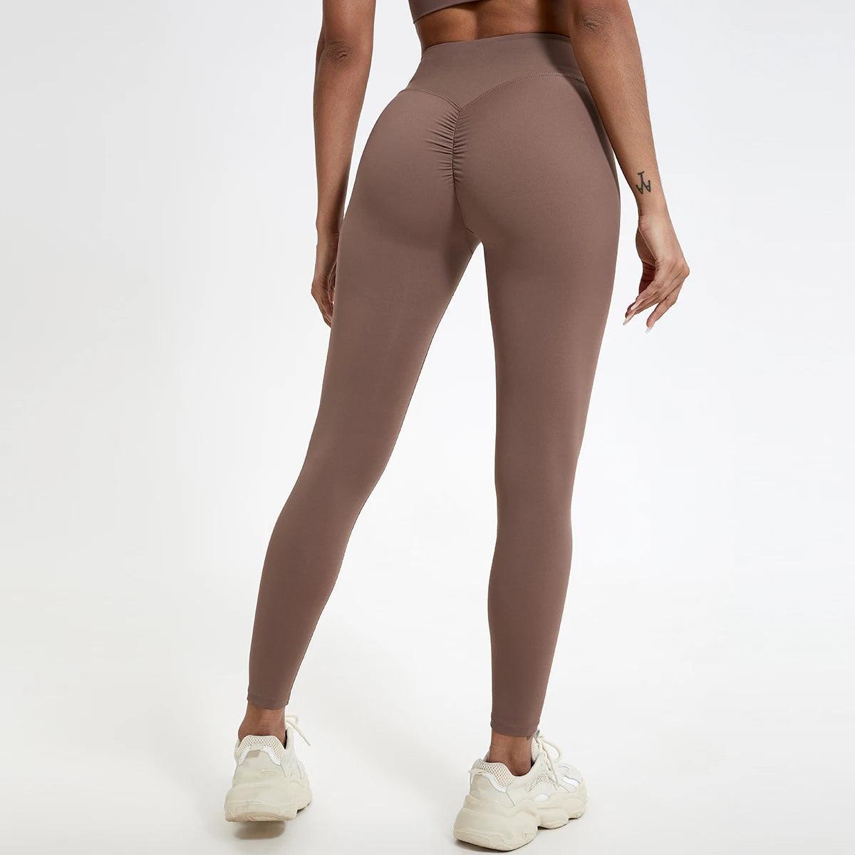 Push Up Booty High Waist Leggings - Women's Fitness & Yoga Tights - - leggings