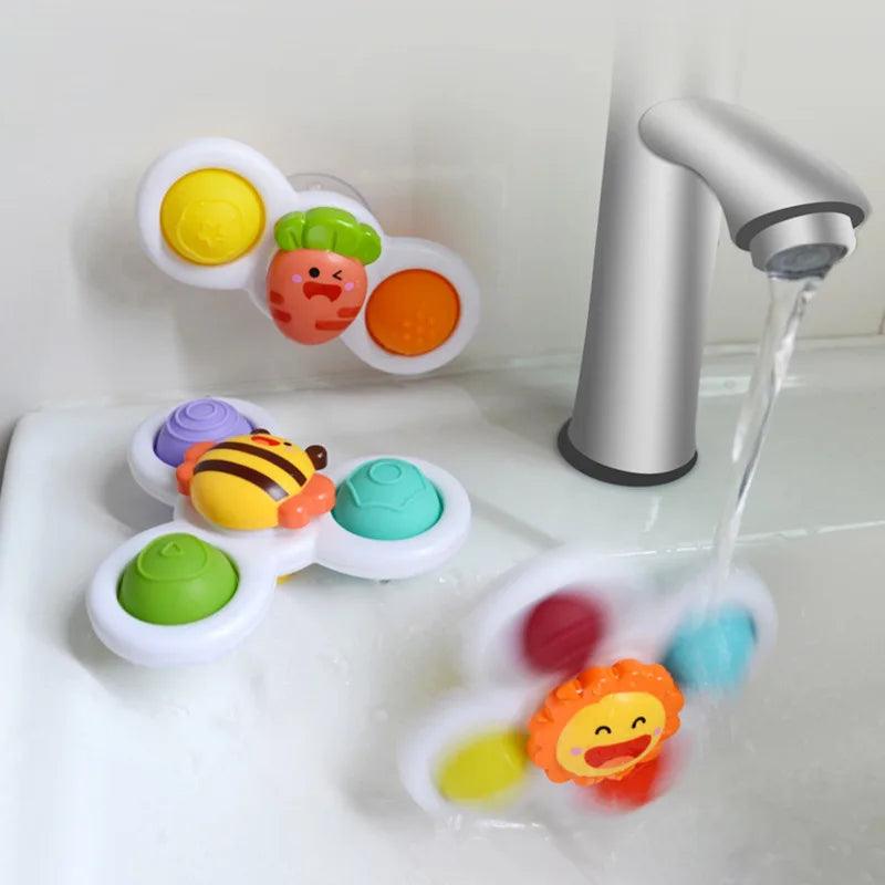3Pcs Baby Teething Spinning Bath Toys - Stress Relief & Educational Fun - - baby toys