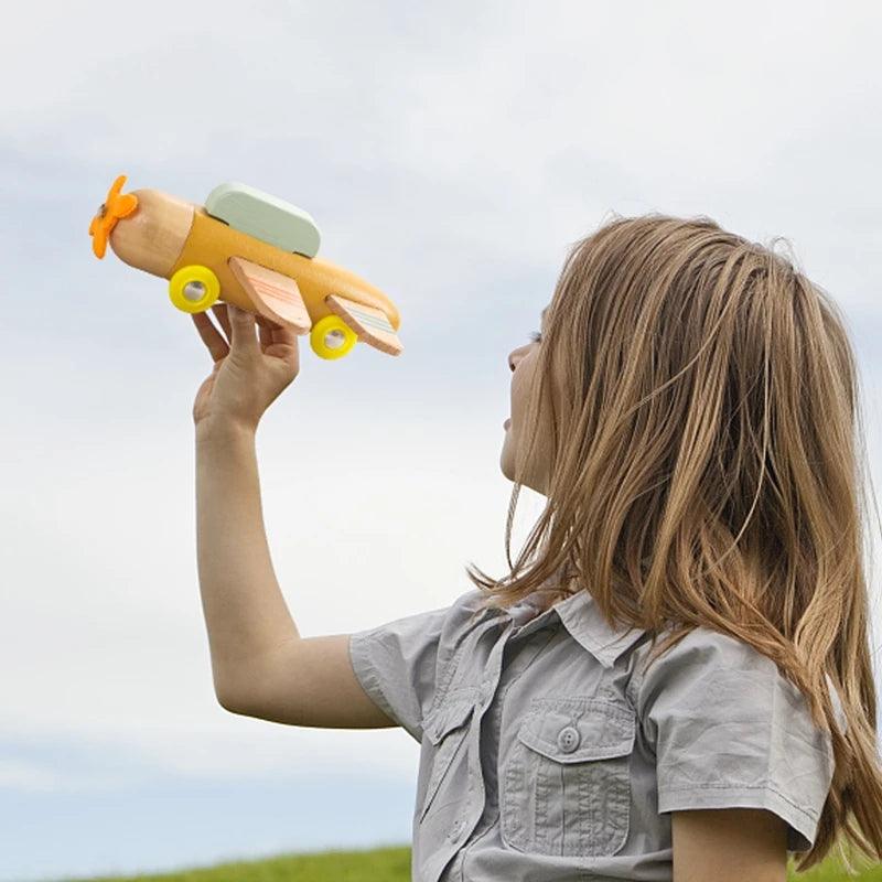 Montessori Wooden Train & Trolley - Educational Baby Toy with Numbers - - baby toys