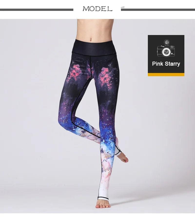 Fit4Goals™ High Waist Yoga Pants - Floral Push Up Leggings for Running - - Leggings