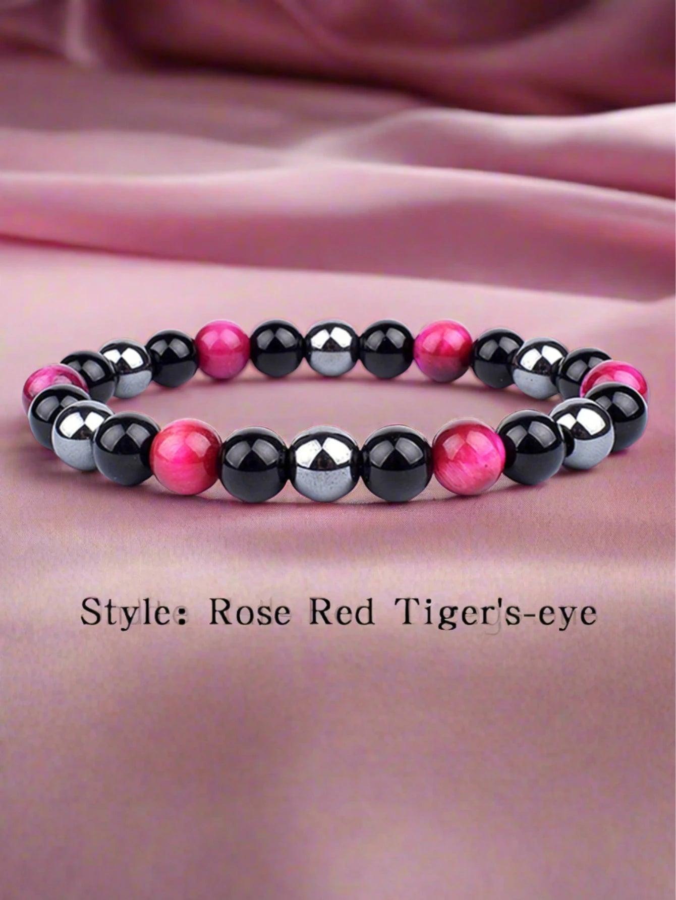 OAIITE Charm Bracelet: Turkish Evil Eye, Tiger Eye & Hematite Healing Jewelry - F - accessories