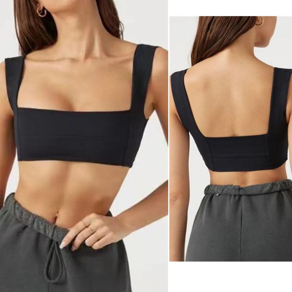 2024 Shockproof Slim Fit Crop Top - - clothing top