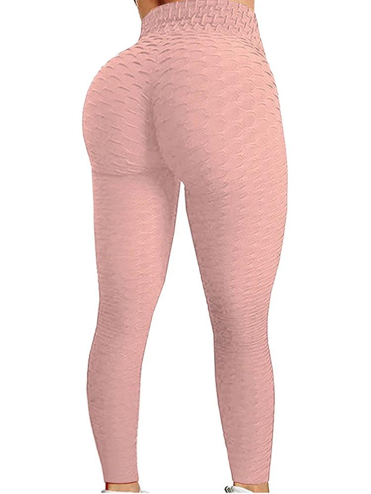 FITTOO High Waist Plus Size Scrunch Leggings (XS-4XL) - Perfect for Fitness and Bodybuilding - Tender Pink United States - LEGGINGS