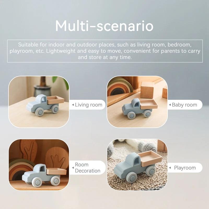 Silicone Baby Car Toy & Teether - Educational Blocks for 0-12 Months - - baby toys
