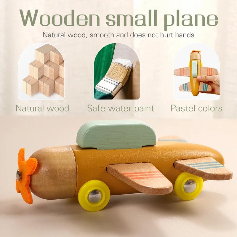Montessori Wooden Train & Trolley - Educational Baby Toy with Numbers - - baby toys