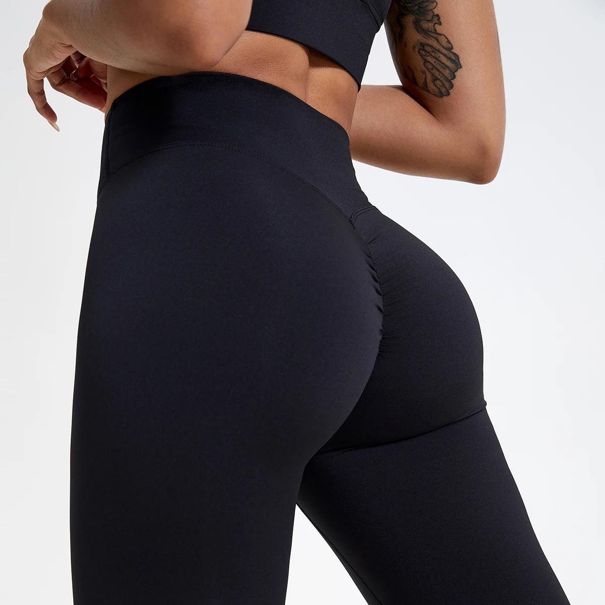 Push Up Booty High Waist Leggings - Women's Fitness & Yoga Tights - - leggings