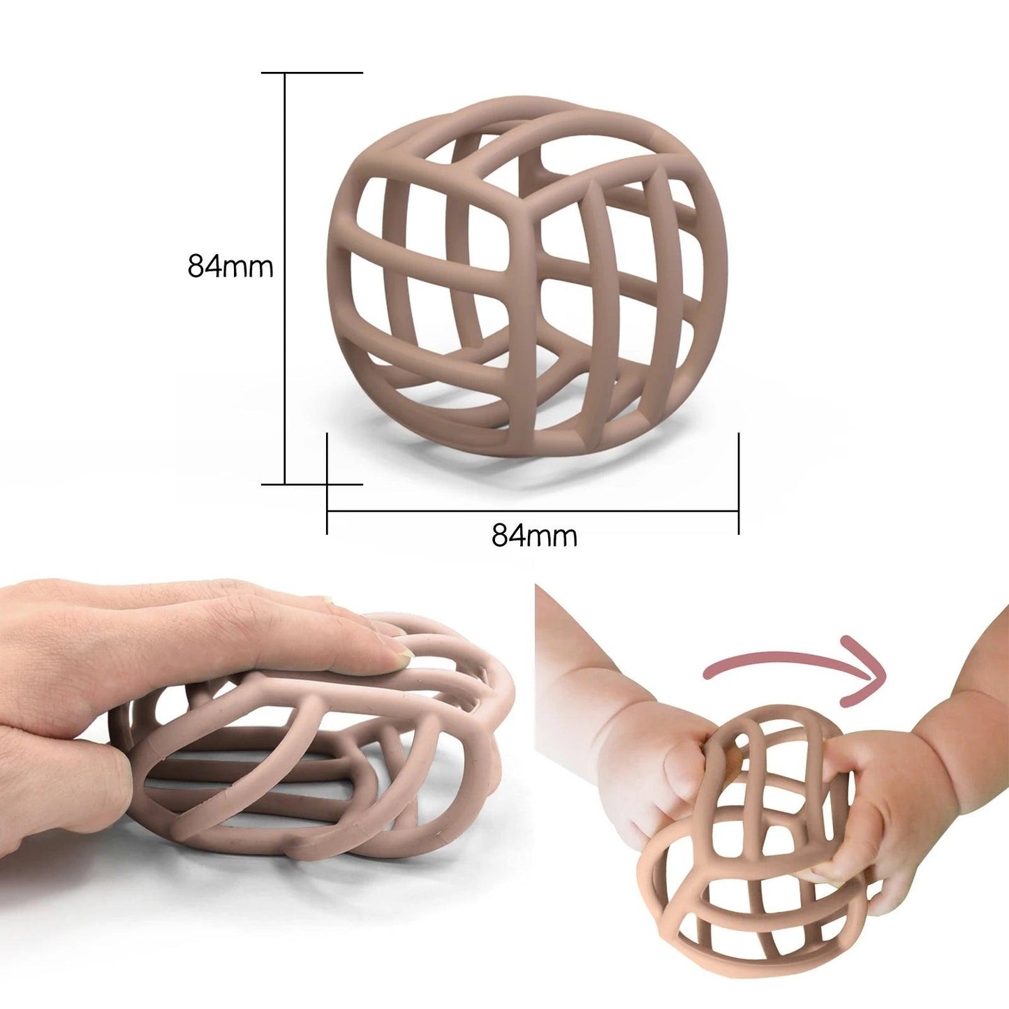 WOLIFE Baby Silicone Teether - Colorful, BPA-Free, Easy-Clean Chewing Toy - -