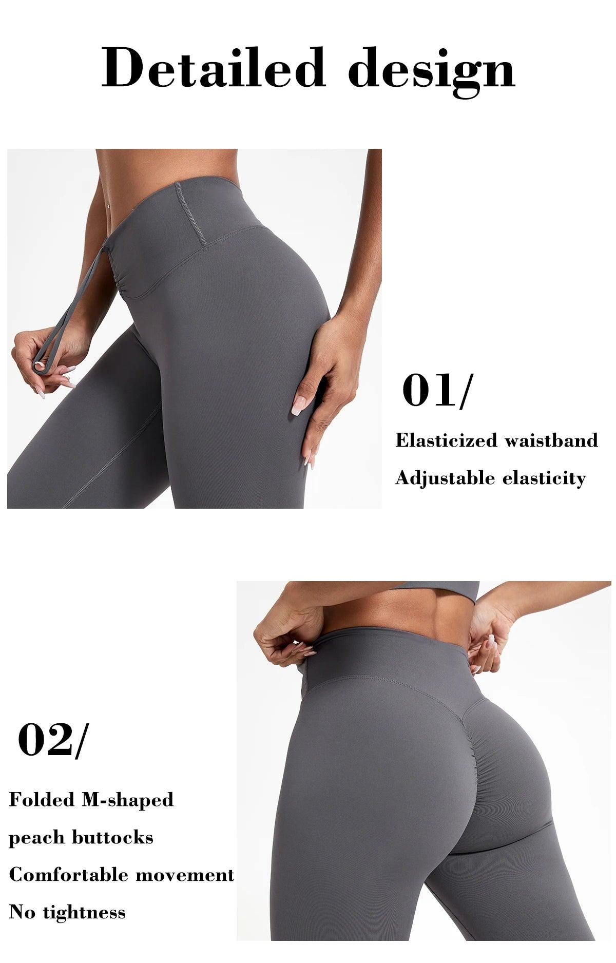 Push Up Booty High Waist Leggings - Women's Fitness & Yoga Tights - - leggings
