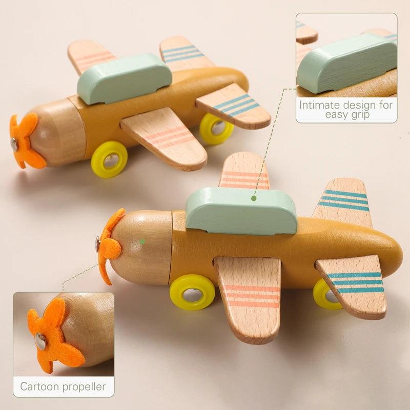 Montessori Wooden Train & Trolley - Educational Baby Toy with Numbers - - baby toys