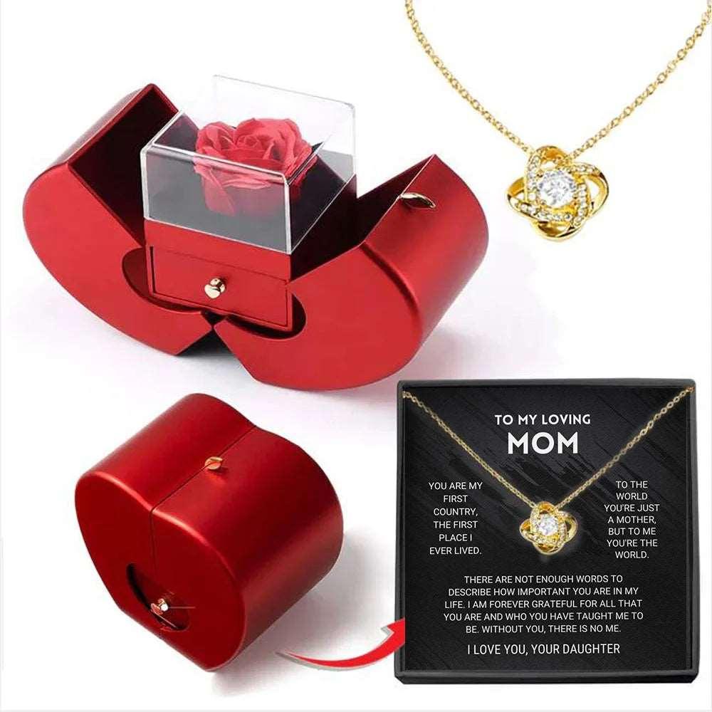 Elegant Vintage Crystal Pendant Necklace – The Perfect Mother's Day Gift with Luxury Rose Box | Ideal for Women & Lovers | Designer Jewelry - WG0001 - Pendant