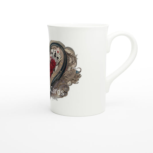 Love & Cards White 10oz Porcelain Slim Mug - - Print Material