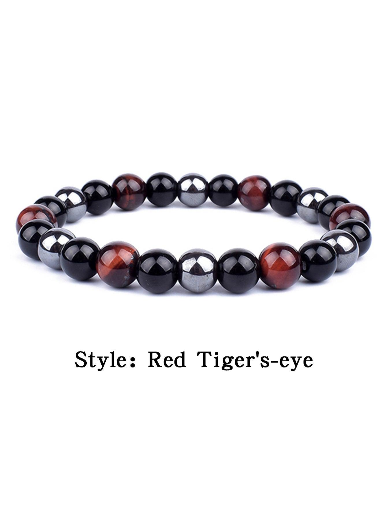 OAIITE Charm Bracelet: Turkish Evil Eye, Tiger Eye & Hematite Healing Jewelry - - accessories