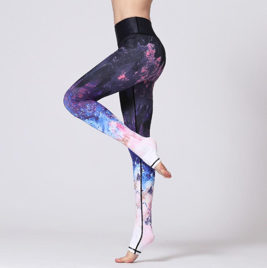 Fit4Goals™ High Waist Yoga Pants - Floral Push Up Leggings for Running - - Leggings