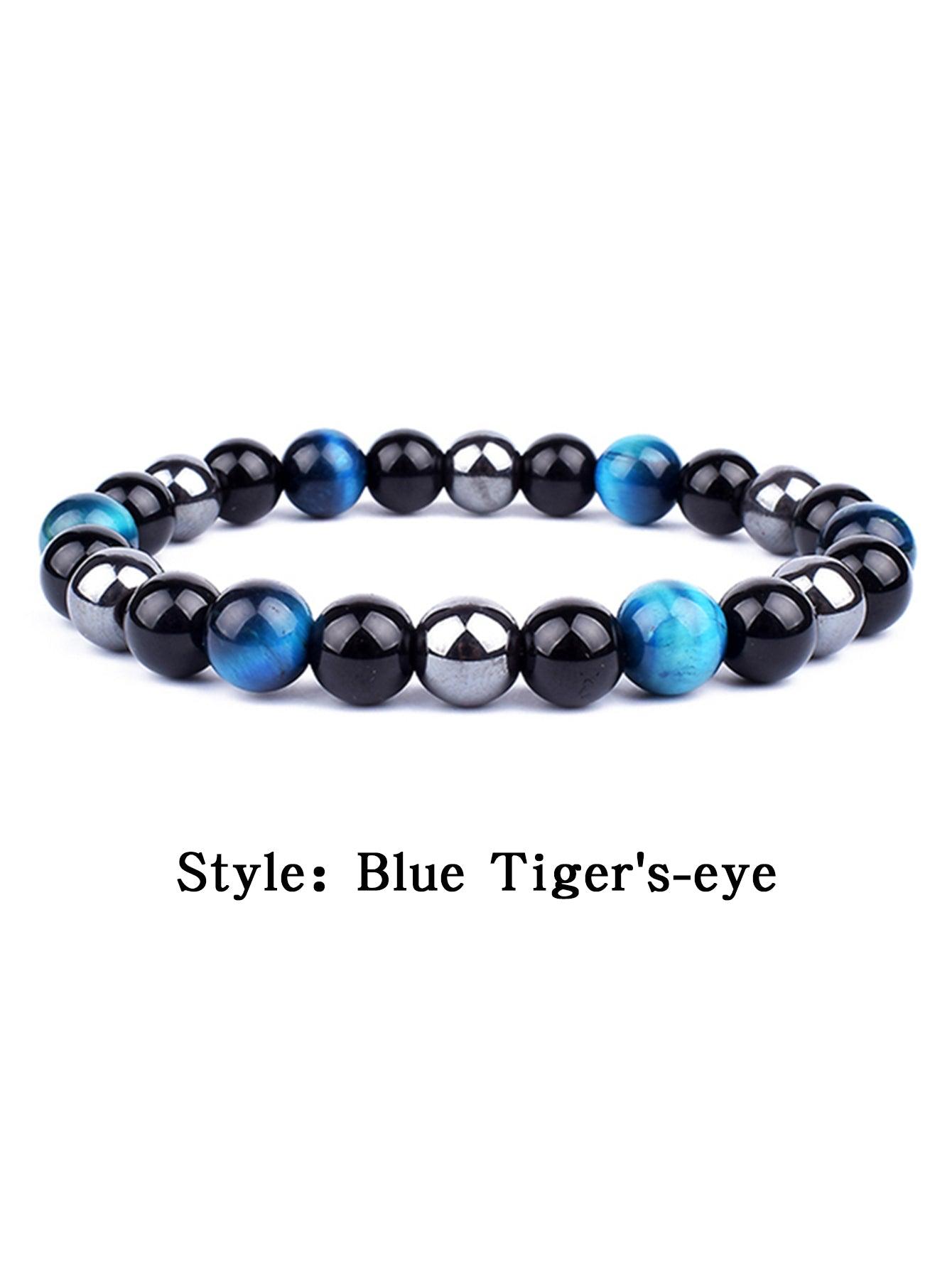OAIITE Charm Bracelet: Turkish Evil Eye, Tiger Eye & Hematite Healing Jewelry - - accessories